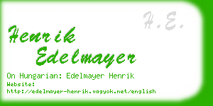 henrik edelmayer business card